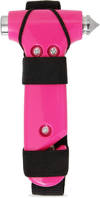 Super-Cute Safety Hammer - Emergency Automotive Escape Hammer Tool, Seat Belt Cutter &amp; Car Window Break Tool - Pink, 1 Count