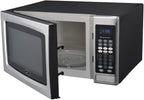 Oster Microwave Oven, 1.3 cu. ft,  Steel/Black
