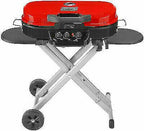 grill gas propane burner portable steel bbq 285 standup, red