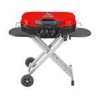 grill gas propane burner portable steel bbq 285 standup, red