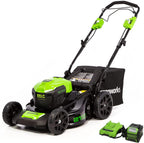 Greenworks 40V Brushless Self-Propelled Lawn Mower, 21-Inch Electric Lawn Mower, 5.0Ah Battery and Charger Included