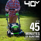 Greenworks 40V Brushless Self-Propelled Lawn Mower, 21-Inch Electric Lawn Mower, 5.0Ah Battery and Charger Included