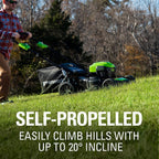 Greenworks 40V Brushless Self-Propelled Lawn Mower, 21-Inch Electric Lawn Mower, 5.0Ah Battery and Charger Included