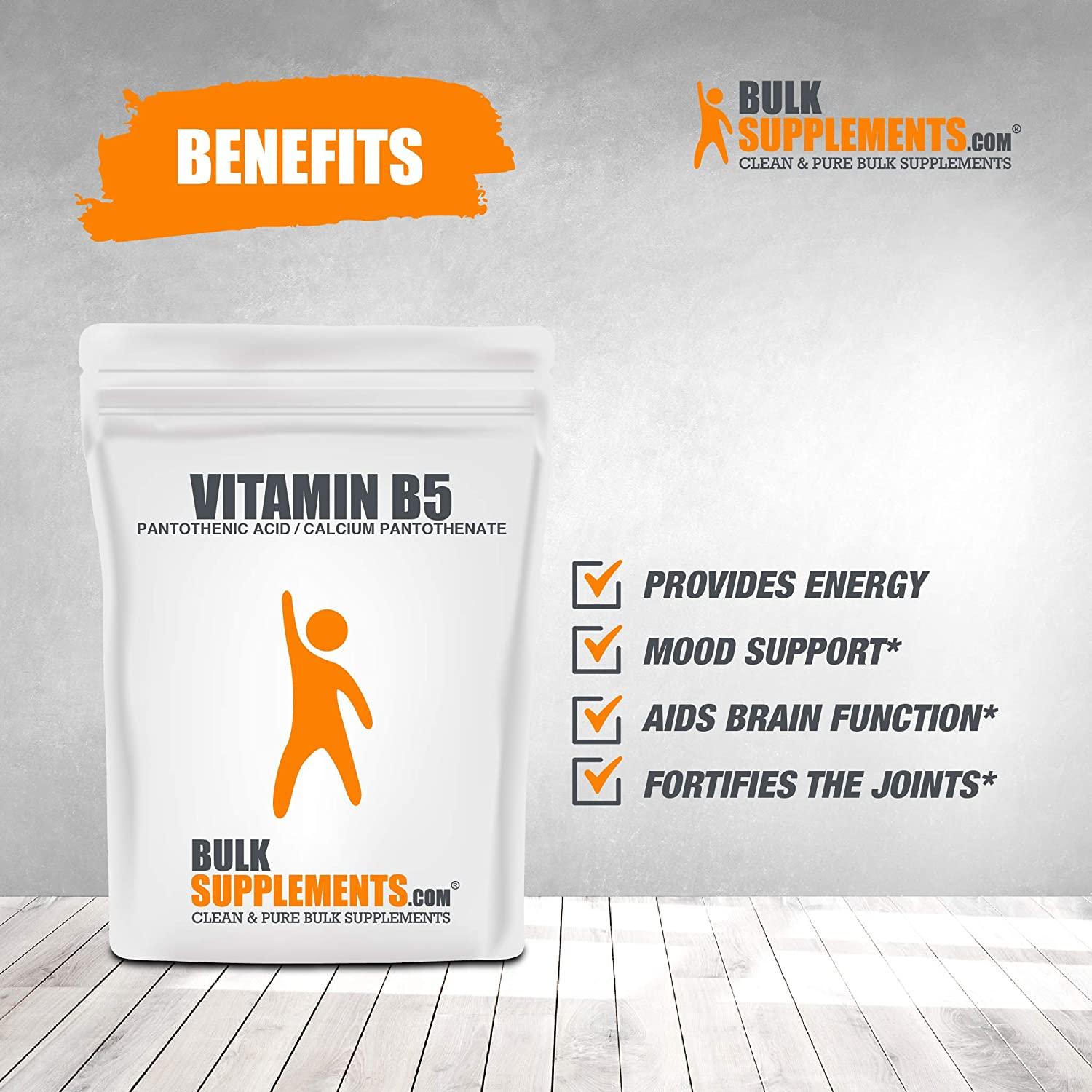 BulkSupplements.com Vitamin B5 (Pantothenic Acid) Powder (25 Kilograms - 55 lbs)