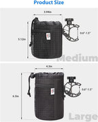 kemimoto Wheelchair Cup Holder, Oxford Fabric Drink Cup Can Holder with Drain and Alligator Clamp, Bar Cup Holder for Motorcycle, ATV, Scooter, Marine Boat, Kayak, Bike, Wheelchair, Walker, Golf Cart