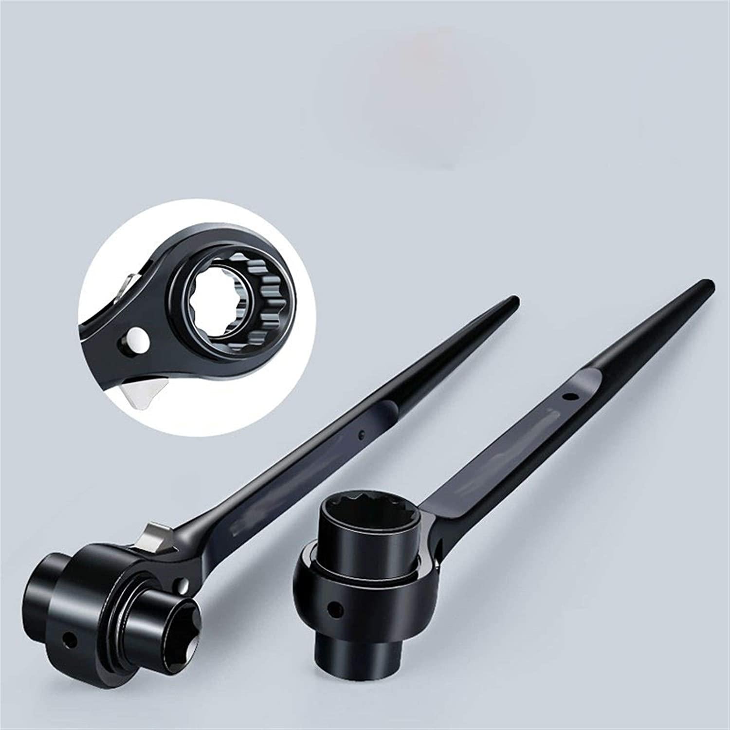 Wrench Metric Wrench Set LarMetric Wrench Set Ratchet Wrench with Pointed Tail Universal Head Wrench Sharp End Socket Wrench Adjustable Socket Adapter Hand Tools (Color : 32 34MM)