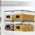 1/2/3pcs Airtight Food StoraContainers With Lids 3.2L, Plastic Spaghetti Container, PP Material BPA Kitchen Pantry Organization And Storage