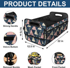 Deosk Trunk Organzier and Storage with 6 Big Pocket,Car Accessories for Women/Men 50L Waterproof Polyester for Car/SUV/Minivan/Truck(Medium, Triangle)