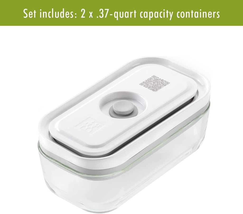 ZWILLING Fresh & Save 2-Piece Small Glass Airtight Food Storage Container, Meal Prep Container