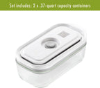 ZWILLING Fresh & Save 2-Piece Small Glass Airtight Food Storage Container, Meal Prep Container