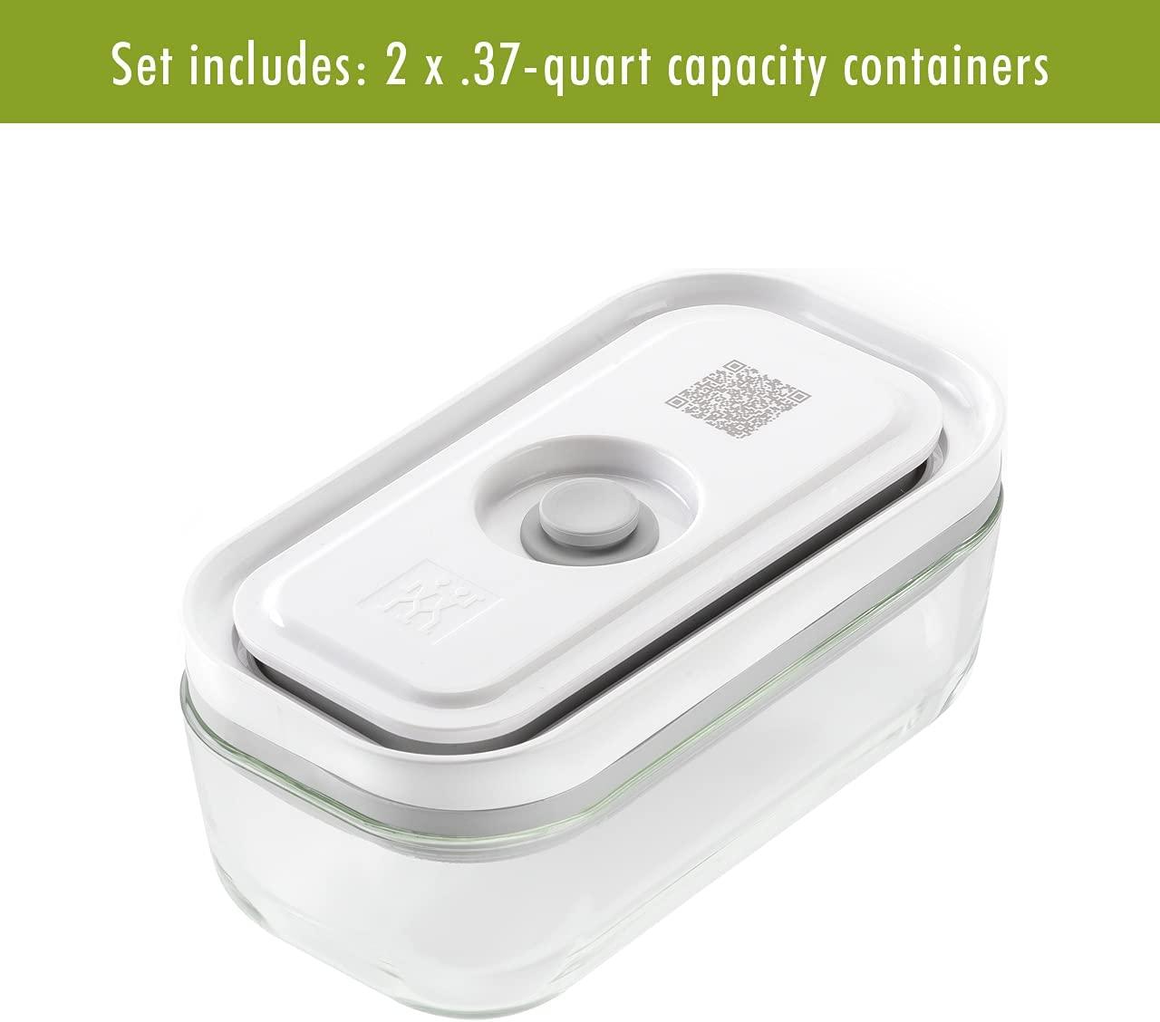 ZWILLING Fresh & Save 2-Piece Small Glass Airtight Food Storage Container, Meal Prep Container
