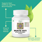Ivy's Mukta Vati 120 Herbal Tablets a Bottle I Natural Blood Pressure Support Supplement I Natural Supplements for Heart Health, Anxiety & Hypertension I Natural Ingredients (6 Bottles)