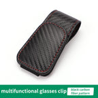 Car Visor Sunglass Holder, Magnetic PU Leather Glasses Eyeglass Hanger Clip For Car Sunglasses Holder And Ticket Card Clip For Car Visor Accessories