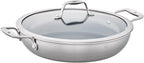 ZWILLING Spirit Ceramic Nonstick Braiser, 4-qt, Stainless Steel/Grey