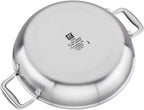 ZWILLING Spirit Ceramic Nonstick Braiser, 4-qt, Stainless Steel/Grey