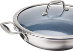 ZWILLING Spirit Ceramic Nonstick Braiser, 4-qt, Stainless Steel/Grey