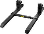 Mophorn Pallet Forks 33.5" 2000 Lbs Max, Clamp On Tractor Bucket Forks with Adjustable Stabilizer Bar, Heavy Duty Front Loader Forks 46.9" Total Length, Fork Attachment for Skid Steer,Loader Bucket