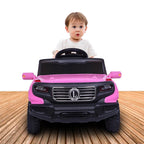 SEGMART Kids Electric Battery-Powered Ride On Truck Car RC Toy, 3 Speeds Electric Vehicles Christmas Gifts, LED Lights Kids Ride on Toys to Ride on Pavement Grass Mud Gravel Hills, Pink, Q6831
