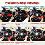 1pc Car Steering Wheel Cover, Universal 15 Inch Anti-Slip Car Steering Wheel Protector Cover Car Decor Accessories, No Inner Ring