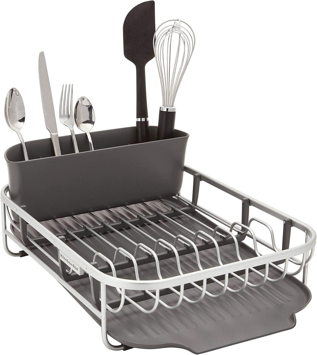 KitchenAid Aluminum Space Saving Dishrack, 17-Inch, Charcoal