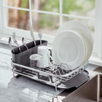 KitchenAid Aluminum Space Saving Dishrack, 17-Inch, Charcoal