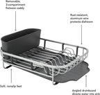 KitchenAid Aluminum Space Saving Dishrack, 17-Inch, Charcoal