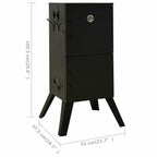 Smoker Oven 21.7"x18.7"x39.6" Steel