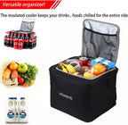 HOMEVE Extra Large Collapsible Trunk Organizer With Cooler Bag,3 Compartments Storage Organizer With Cover
