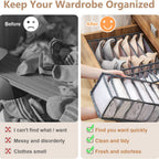 Bra &amp; Panty Organizer, Foldable Underwear StoraBox, Drawer Closet StoraDivider For Tie, Lingerie, Socks