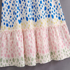 vintage bow tied collar maxi dress