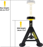 BESTOOL Jack Stands 4 ton 8,000 lbs Capacity with LocSupport Pins Jack Stand, 1 Pair, Black