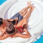Inflatable Canopy Island Float &amp;  Tropical Breeze 6 Person Float