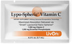 Lypo–Spheric Vitamin C - 6 Cartons (180 Packets) – 1,000 mg Vitamin C & 1,000 mg Essential Phospholipids Per Packet – Liposome Encapsulated for Improved Absorption – 100% Non–GMO