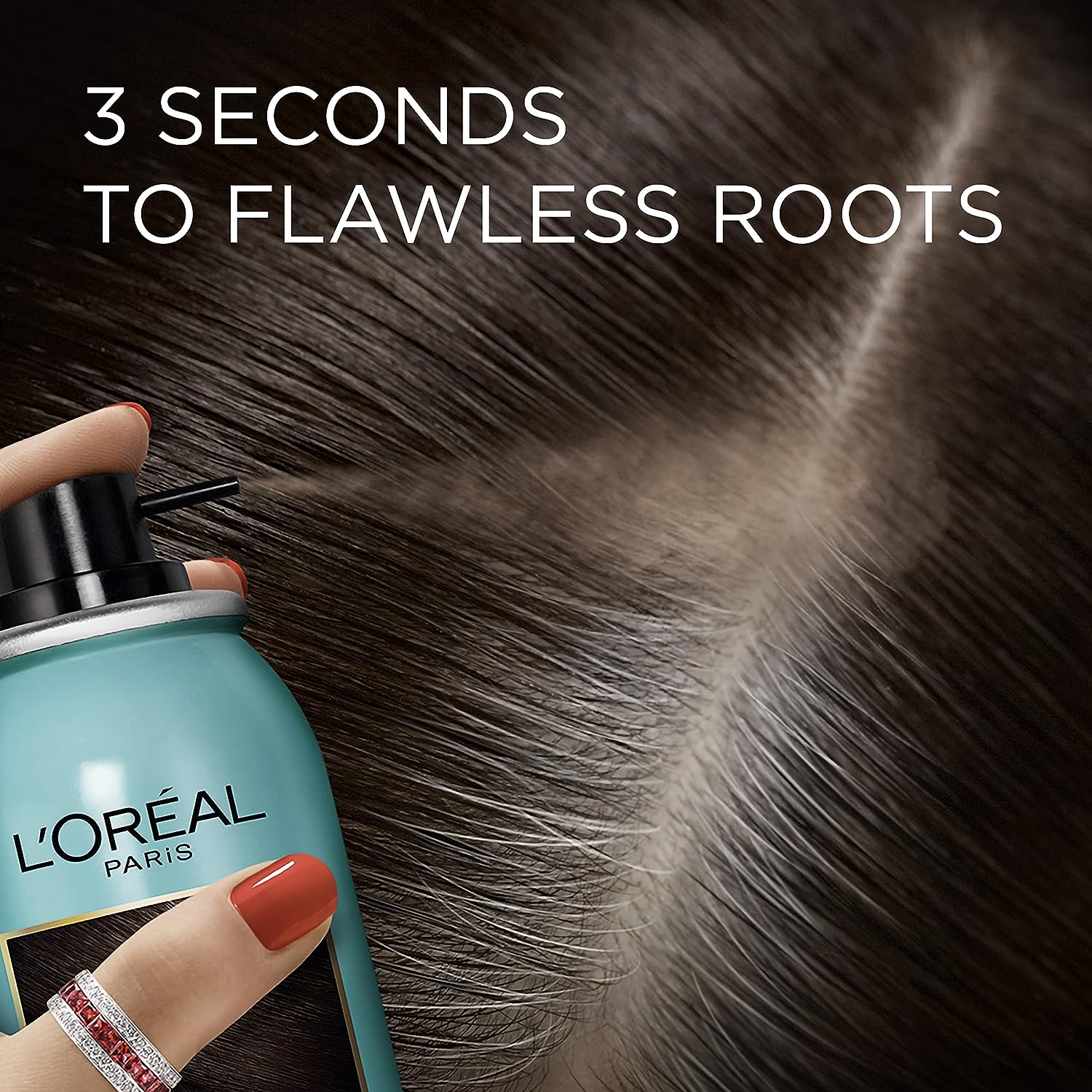 L'Oreal Paris Root Cover Up Temporary Gray Concealer Spray Dark Brown 2 Oz (Pack of 2) (Packaging May Vary)