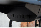 Barrel Charcoal BBQ Grill Smoker 29 in. Side Shelf Two Racks Meat Black