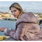 gorgeous hooded white duck jacket
