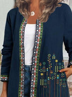 Floral Print Loose Cardigan Jacket