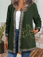 Floral Print Loose Cardigan Jacket