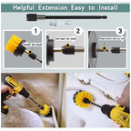 26Pcs Car Detailing Brush Set, Car Detailing Kit, Car Drill Brush/Wheel Brushes/Air Vent Brush/Buffing SponPads Kit/Washing Mitt/Cleaning Cloth