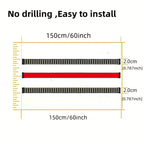 1pcs 60 Inch Truck Tail Door Light Strip, Three Row Car LED Light Strip, 5 Functions, No Drilling Installation