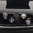 ZOSTLAND Cute Car Air Vent Clip Decoration,Car Air Fresheners, Funny Car Vent Clip,Bling Car Air Vent，Personalized Automotive Interior Decoration Accessories,Car Decor Gift for women,men (4pcs Skull)