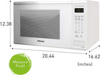Panasonic NN-SU656W Countertop Microwave Oven with Genius Sensor,  30sec, Popcorn Button, Child Safety Lock and 1100 Watts of CooPower-NN-SU, 1.3 cu. ft, White