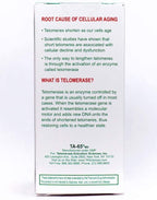T.A. Sciences | TA-65 Supplement | 1x90 Capsules | 250 U | Free $99.00 Value | Rg-Cell Concentrated Restorative Serum with EGF &AFA Algae