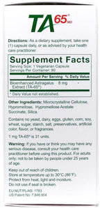 T.A. Sciences | TA-65 Supplement | 1x90 Capsules | 250 U | Free $99.00 Value | Rg-Cell Concentrated Restorative Serum with EGF &AFA Algae