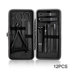 Classic Black Manicure Set Hand Feet Facial  Steel Accessories, 5 Choices