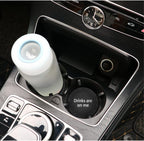 8sanlione Car Cup Coaster, 4Pcs 2.75 Inch Auto Cup Holder Insert Coasters, Non-Slip Waterproof Embedded Drink Mat, Automotive Interior Accessories for Men and Women (B Black/4PCS)