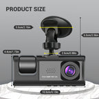 Dash Cam For Cars,Front And Inside,1080P Dual Camera With IR Night Vision,Loop Recording,Car DVR Camera With 2 Inch IPS Screen,car Dashboard Video Cam