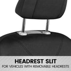 BDK UltraSleek Car Seat Covers, Universal Fit Car Seat Cover Set, Ideal Seat Covers for Cars Trucks SUV, Includes Seat Covers for Front Seats and Rear Bench Seat, Automotive Interior Covers (Black)