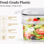 9Pcs Airtight Food StoraContainers With Lids,BPA Free,Plastic Kitchen And Pantry Canisters For Cereal,Dry Food,Flour And Sugar,Dishwasher Safe