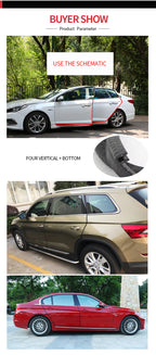 Car Door Protector Decoration Strip, Universal Auto Door EdBumper Protector Stickers Anti-Scratch Car Styling Moulding Strip